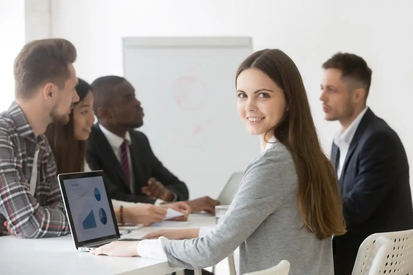 diverse group of professionals engaged in a meeting